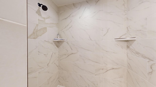 interior details with tiled shower