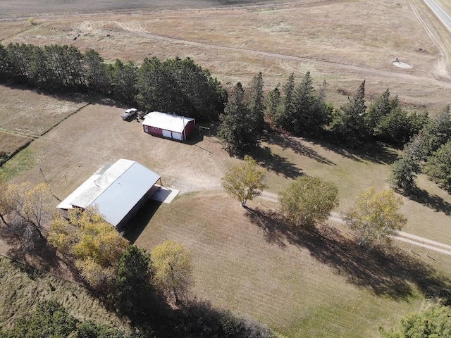 bird's eye view with a rural view