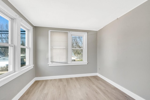 empty room featuring light wood-type flooring