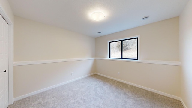 spare room with light carpet