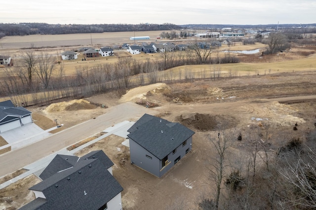 drone / aerial view with a rural view