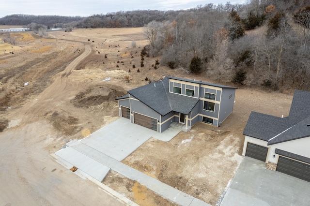 drone / aerial view featuring a rural view