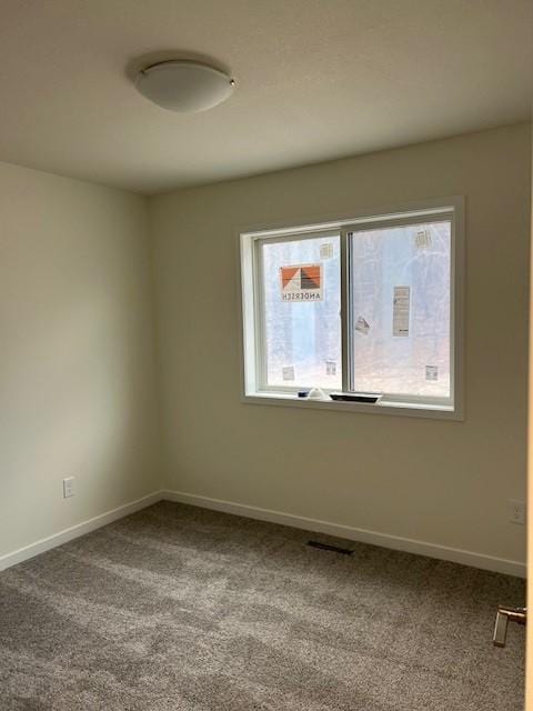 unfurnished room featuring carpet floors