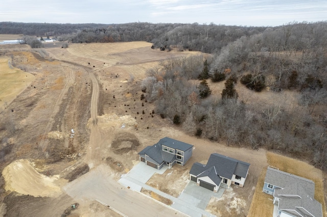 drone / aerial view featuring a rural view