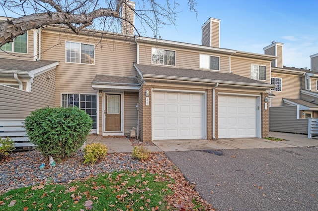 view of property featuring a garage