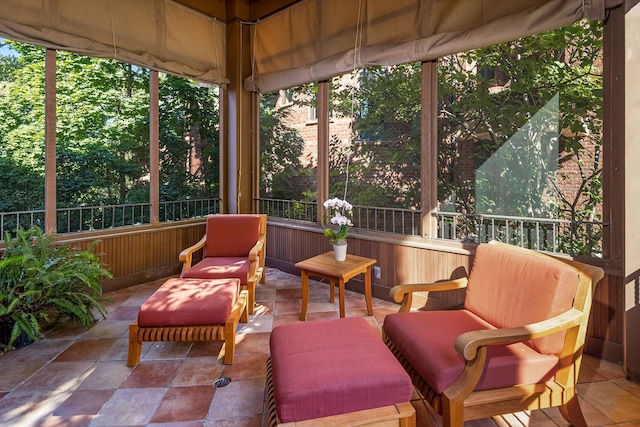 view of sunroom