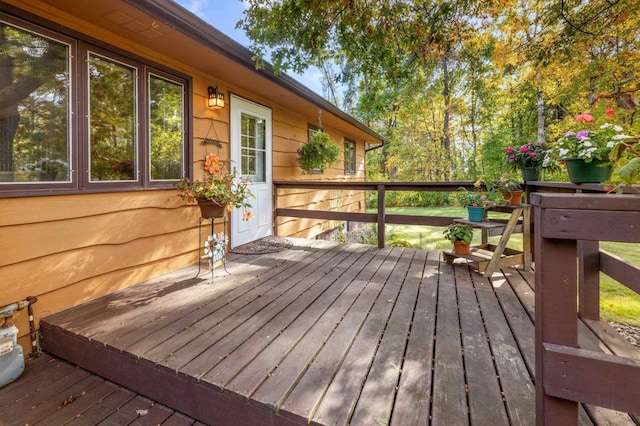 view of wooden terrace