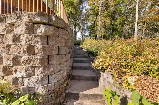 view of stairs