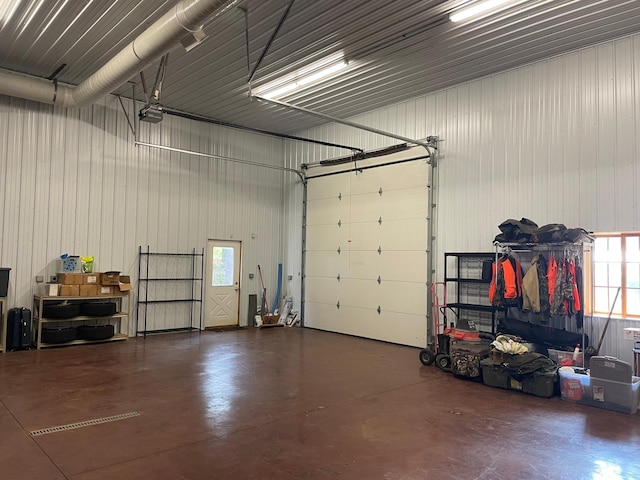 40038 Pearl St, Emily, MN 56447 - garage with metal wall