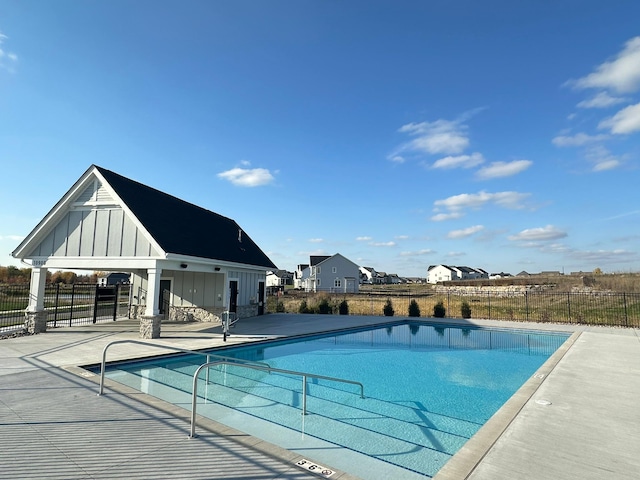 view of pool with a patio area