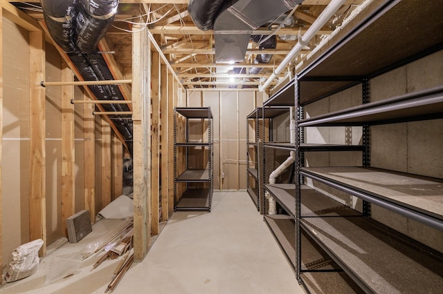 view of storage room