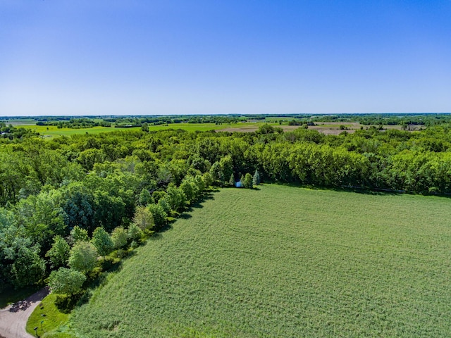 aerial view featuring a rural view