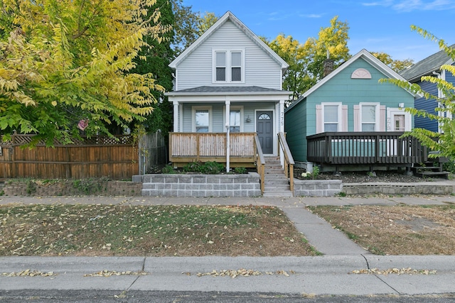 bungalow-style home featuring a porch