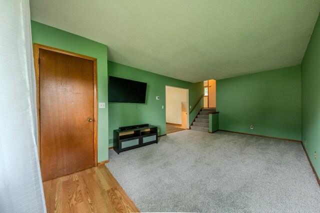 living room with hardwood / wood-style flooring