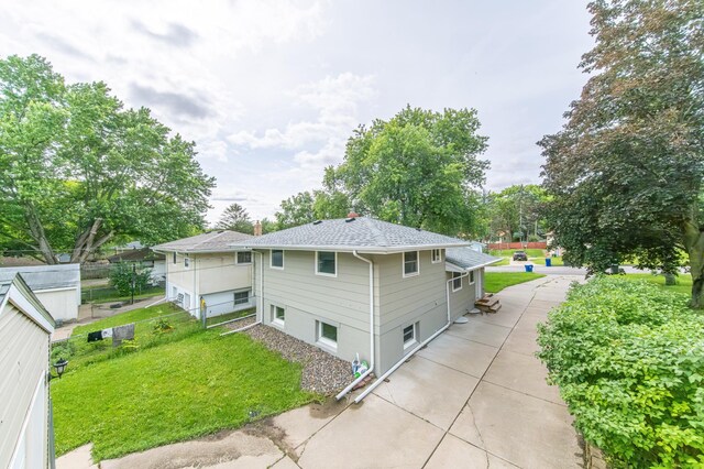 exterior space with a lawn