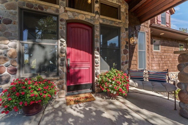 view of doorway to property