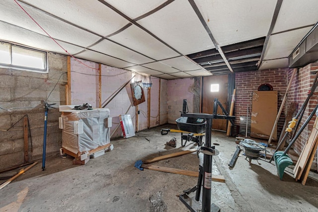view of basement