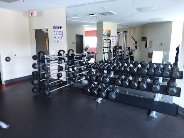 view of exercise room