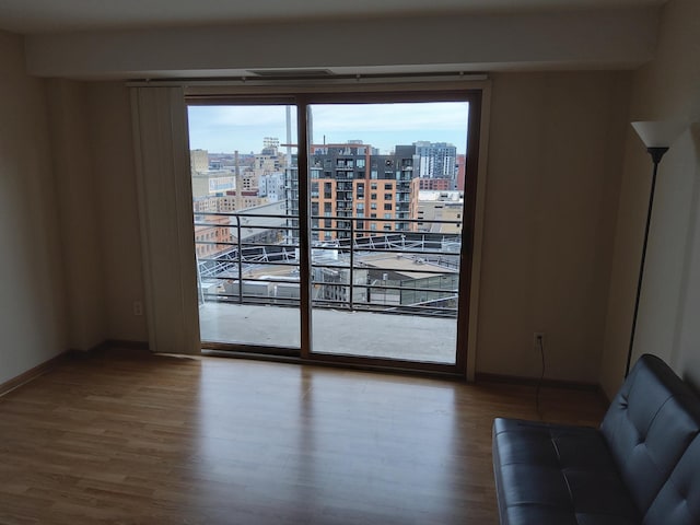 interior space featuring hardwood / wood-style floors