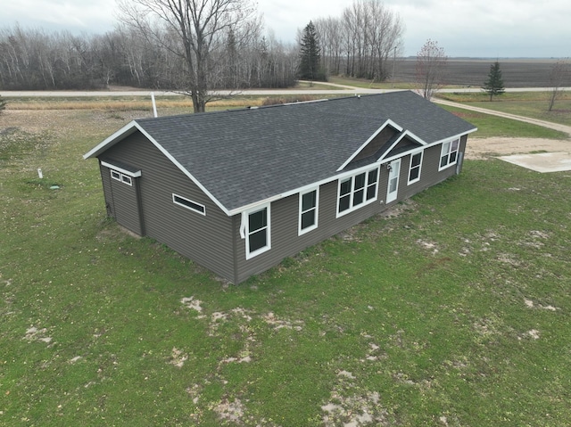 bird's eye view with a rural view