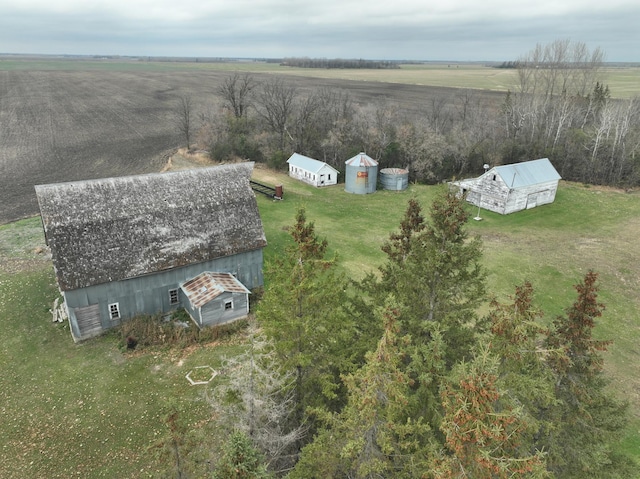 drone / aerial view with a rural view