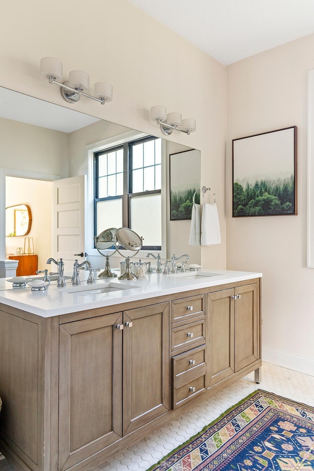 bathroom featuring vanity