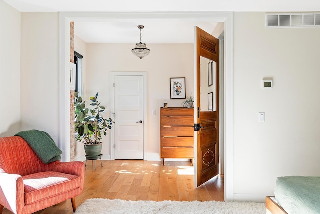 entrance foyer with light wood-type flooring