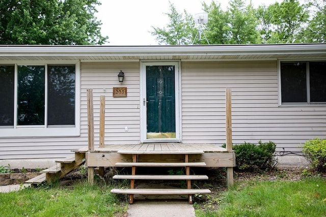 view of doorway to property