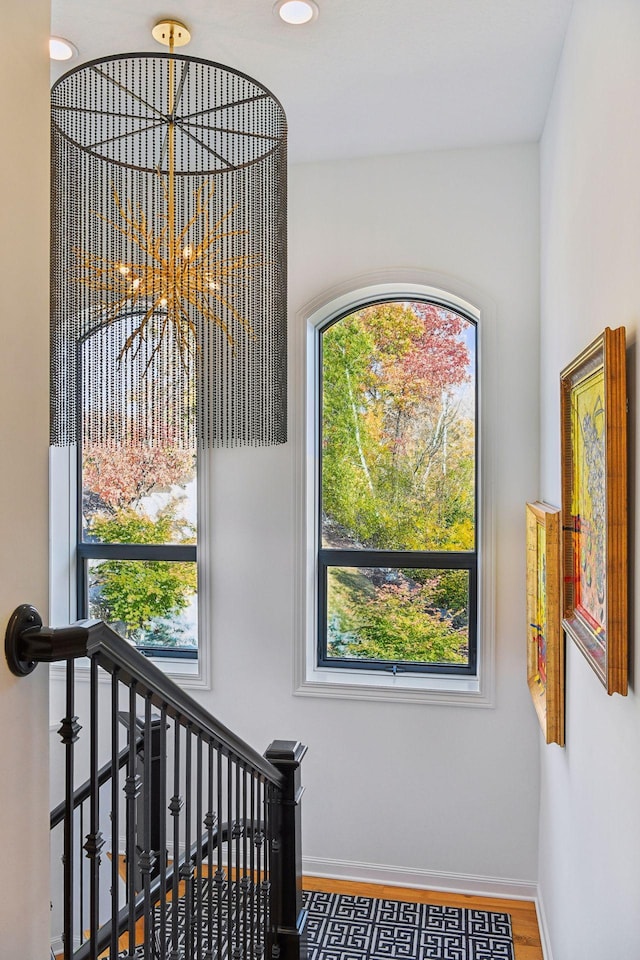 interior space featuring a healthy amount of sunlight and wood-type flooring