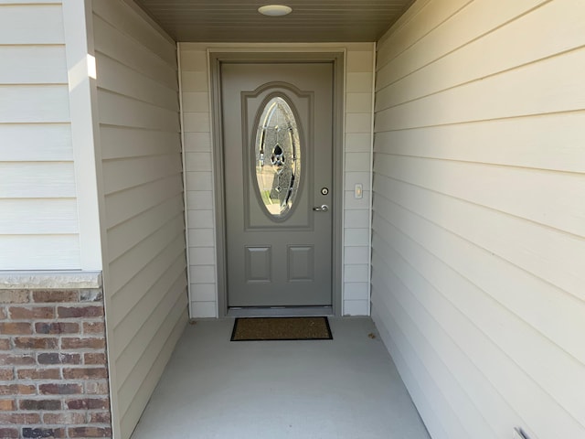 view of doorway to property