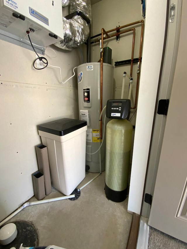 utilities featuring electric water heater