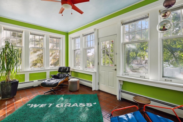 1920 Pillsbury Ave S, Minneapolis, MN 55403 - sunroom featuring a baseboard radiator, plenty of natural light, and tile patterned flooring