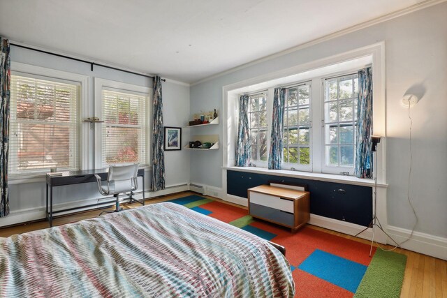 1920 Pillsbury Ave S, Minneapolis, MN 55403 - bedroom with multiple windows, wood finished floors, ornamental molding, and baseboards