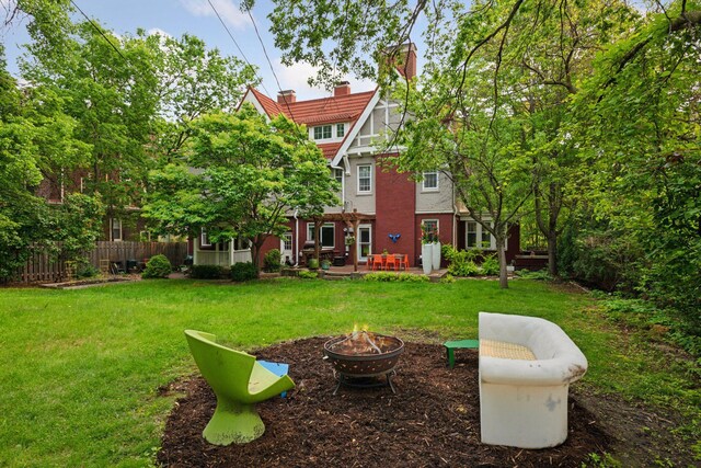 1920 Pillsbury Ave S, Minneapolis, MN 55403 - view of yard with a fire pit and a patio area