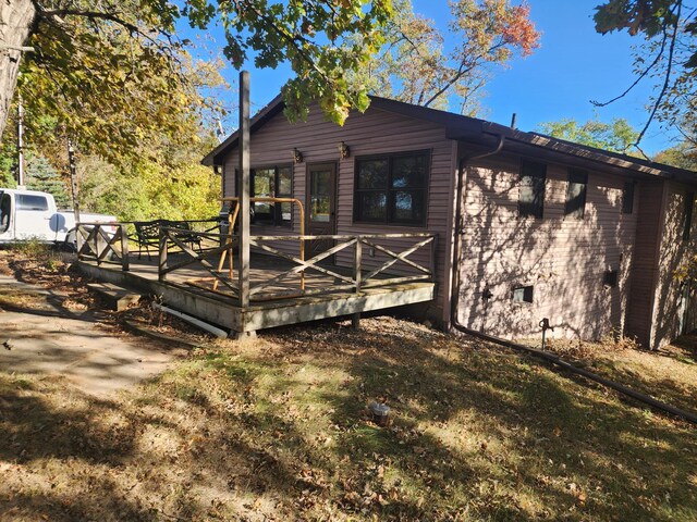50331 Haven Dr, Leaf Lake Twp, MN 56551 - view of property exterior featuring a wooden deck