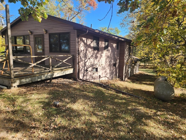 exterior space featuring a deck