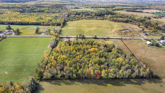 bird's eye view featuring a rural view