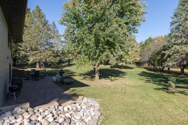 view of yard featuring a patio