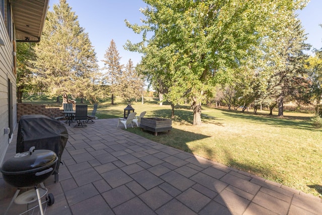 view of patio with area for grilling