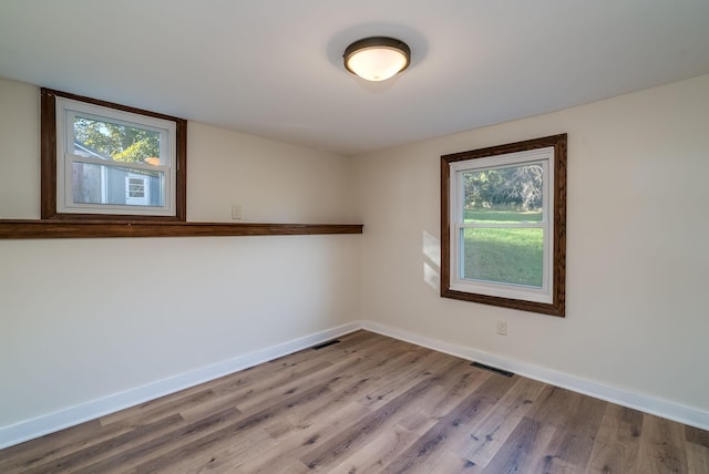 empty room featuring light hardwood / wood-style flooring