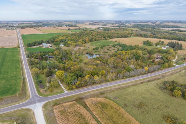 bird's eye view featuring a rural view