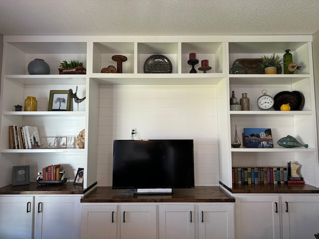 room details with a textured ceiling