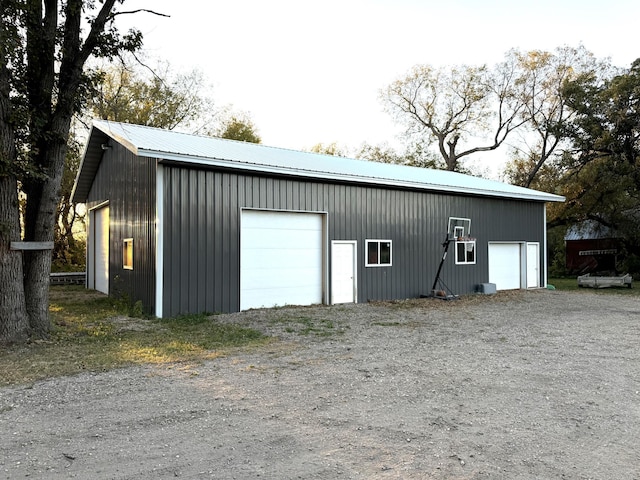 garage with wooden walls