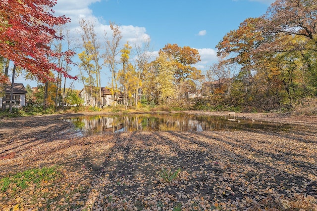 view of yard featuring a water view