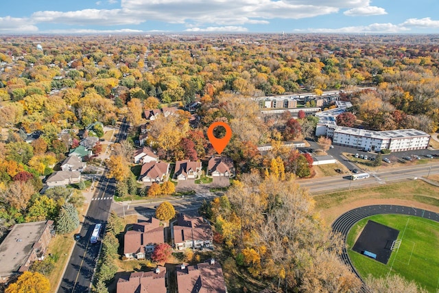 birds eye view of property