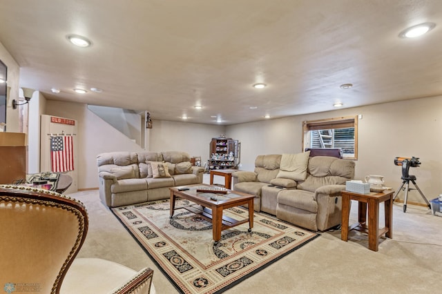 view of carpeted living room