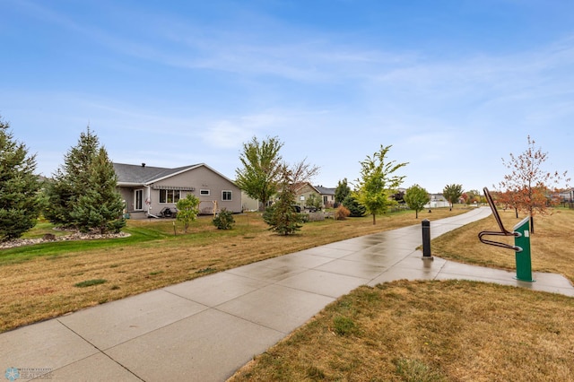 exterior space with a lawn