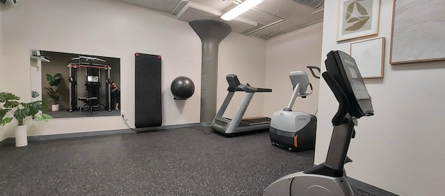 view of workout area