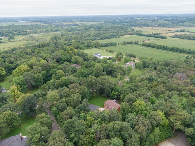 drone / aerial view featuring a rural view