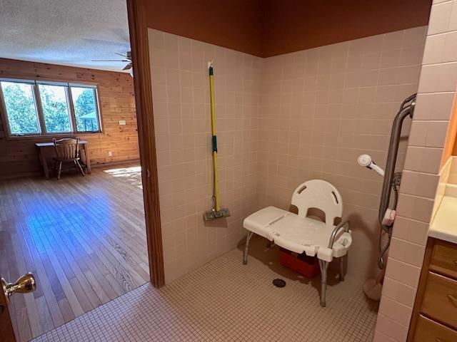 bathroom featuring vanity and wood finished floors